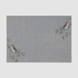 Papel De Seda Aves e Sucursais da Vintage