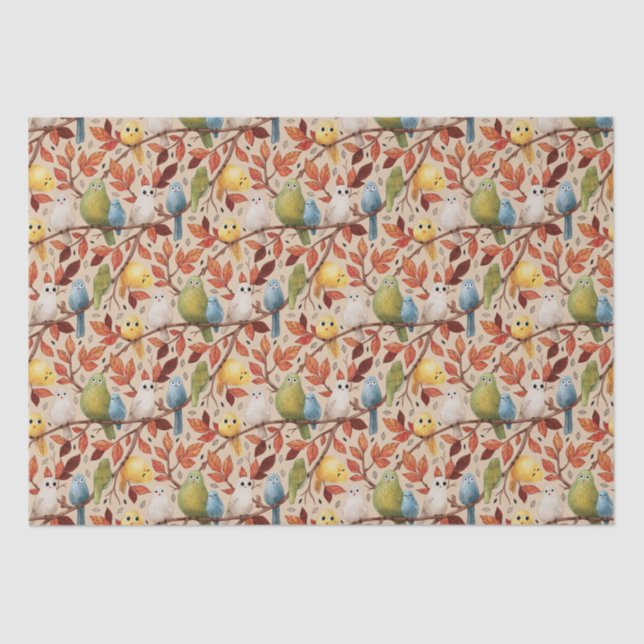 Papel De Seda Aves Engraçadas (Sapling) (Frente )