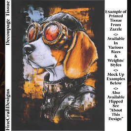 Papel De Seda Aviador Canino Steampunk Fofo Decoupage EZ1L