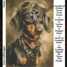 Aviador Steampunk Cachorro Dachshund EP7R Decoupag