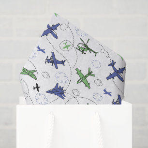 Papel De Seda Avião Helicóptero Decoupage