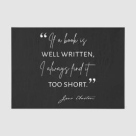 Papel De Seda Avid Reader II - Cotação Jane Austen