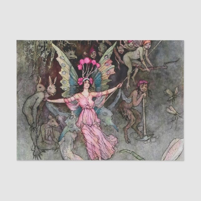 Papel De Seda "Away Down Under", por Warwick Goble (Frente )