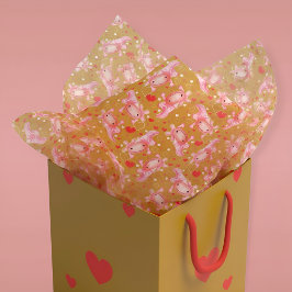 Papel De Seda Axolotl Amor mostarda