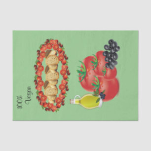 Papel De Seda Azeitonas De Tomate Vegan A 100%