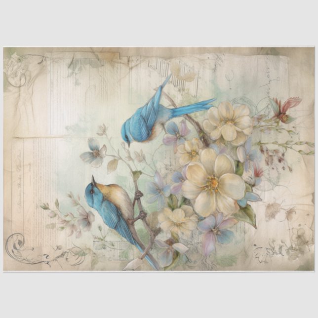 Papel De Seda Azul 1 (Frente )