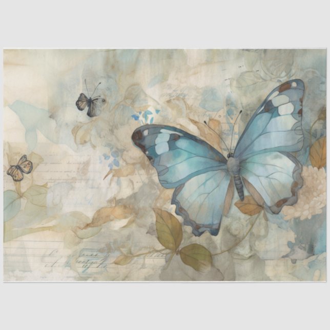 Papel De Seda Azul 7 (Frente )
