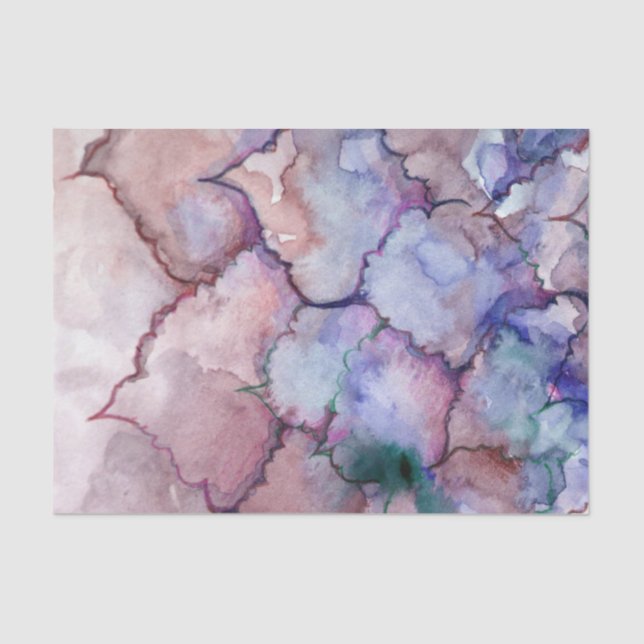 Papel De Seda Azul, Abstrato aquarela azul (Frente )