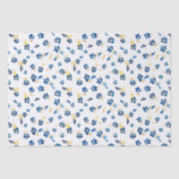 Azul-aquarela e flor de ouro