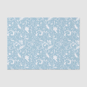 Papel De Seda Azul-Azul-Azul-Azul-Branco