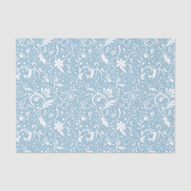 Papel De Seda Azul-Azul-Azul-Azul-Branco (Frente )