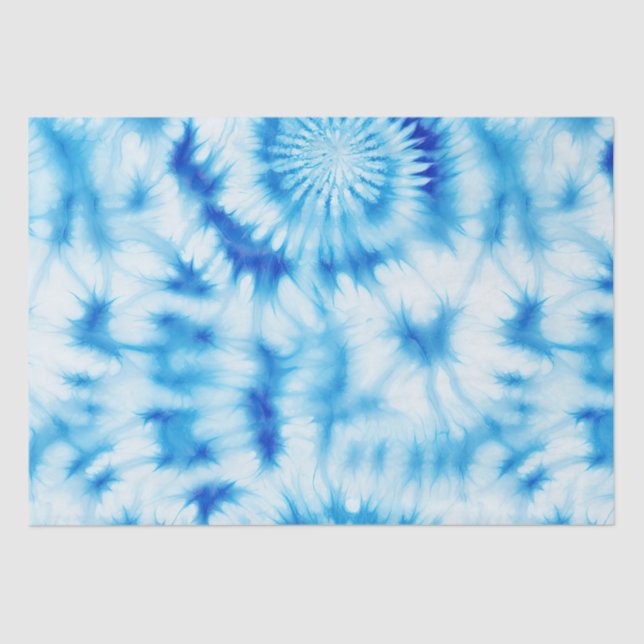 Papel De Seda Azul, branco, colar espiral (Frente )