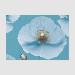 Papel De Seda Azul-Chic Botânico Moderno