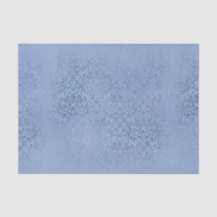 Papel De Seda Azul - Damasco