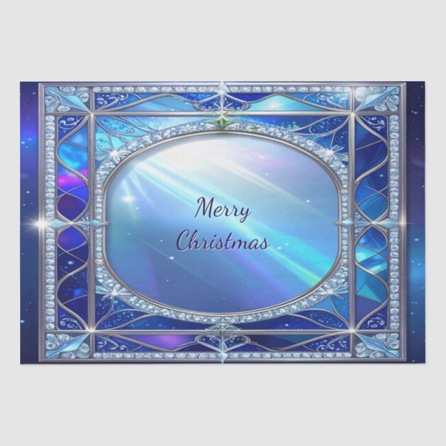 Papel de Seda Azul Decorativo (Frente )