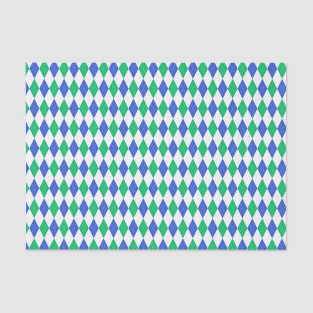 Papel De Seda Azul e Estilo Verde (Frente )