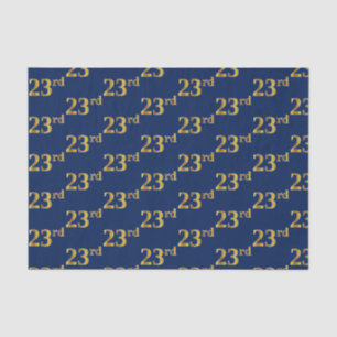 Papel De Seda Azul, Faux Dourado 23º (23º) Evento