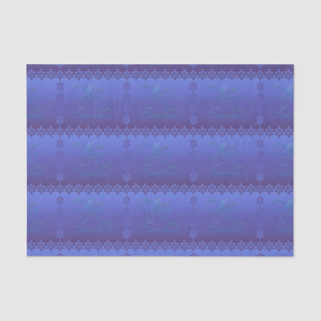Papel De Seda Azul Feliz Natal (Frente )