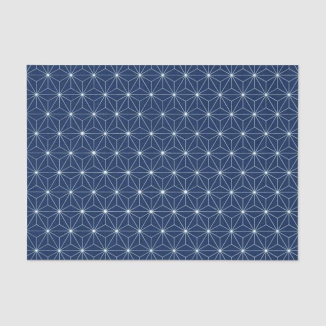 Papel De Seda Azul Indigo Japonês (Frente )