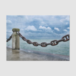 Papel De Seda Azul náutico da parte dianteira da praia do verão