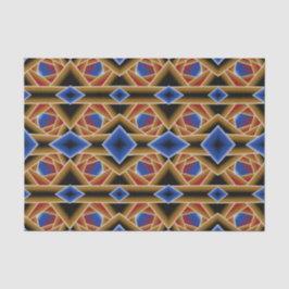 Papel De Seda Azul Negro Vermelho Dourado Abyss Abstrato Art