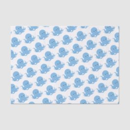 Papel De Seda Azul Octopus Cute Animal