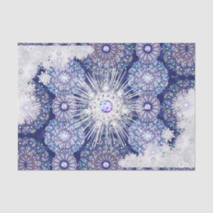 Papel De Seda Azul-rocha e floco de neve