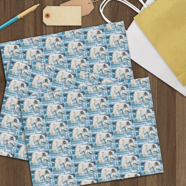 Papel De Seda Azul-Urso Polar Ártico (Criador carregado)
