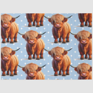 Papel De Seda Azul-Vaca