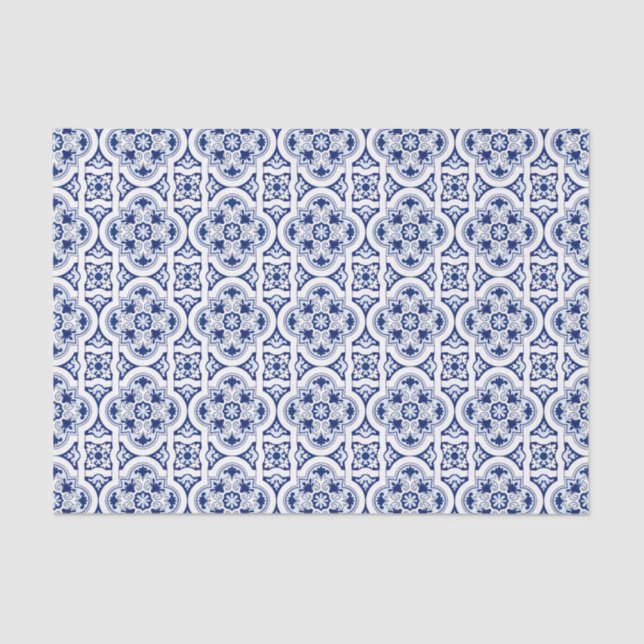 Papel De Seda Azulejo azul português (Frente )