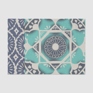 Papel De Seda Azulejo Batik Azul II