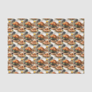 Papel De Seda Azulejo bonito, com o formato de peru de Ação de G