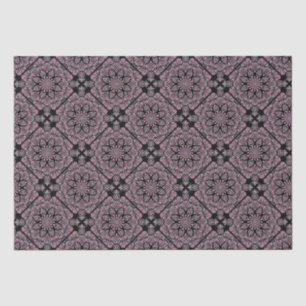 Papel De Seda Azulejo de Diamantes Geométricos Dusky Fronds Mand
