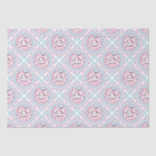 Papel De Seda Azulejo de Diamond do Pastel Kawaii Bunny Dot Mand