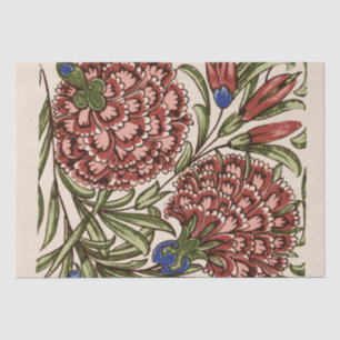 Papel De Seda Azulejo de Flor Antiquado Arte Russa