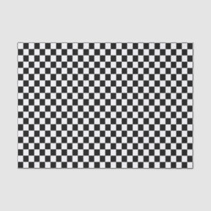 Papel De Seda azulejos Checkered do preto da cor da U-picareta