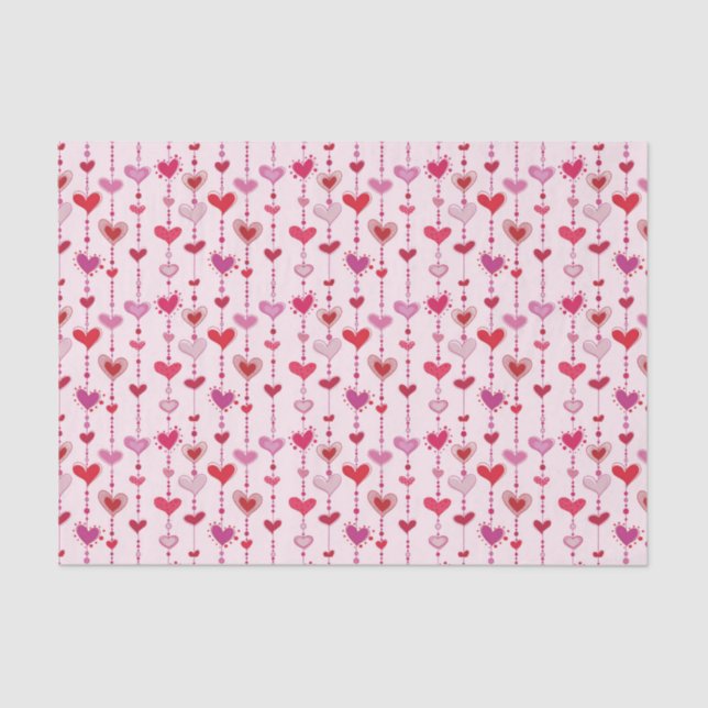 Papel De Seda Azulejos do coração (Frente )