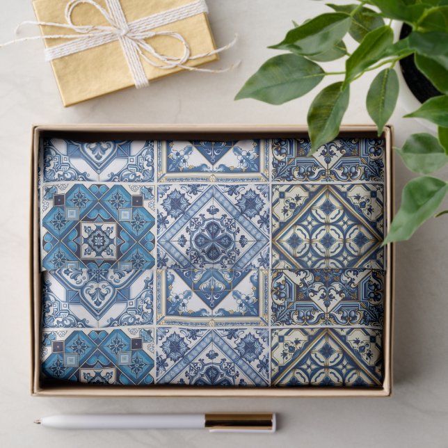 Papel De Seda Azulejos do Mediterrâneo, Portugal, Azulejo, Majol (Presente)