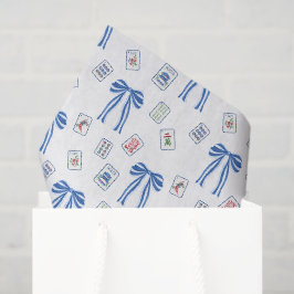 Papel De Seda Azulejos e Arcos de Watercolor Mahjong