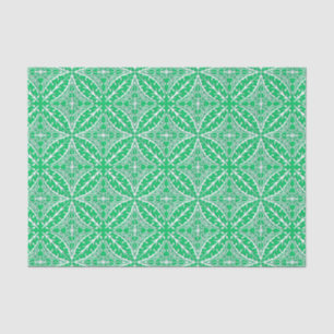 Papel De Seda Azulejos marroquinos - jade verde e branco