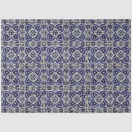 Papel De Seda Azulejos Russos Italianos Azulejo Azul Branco Geom