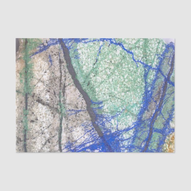 Papel De Seda Azurite Malachite Stone (Frente )