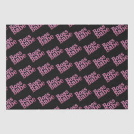 Papel De Seda Babe do chefe rosa brilhante