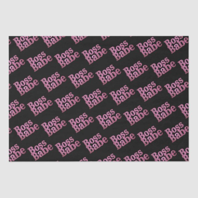 Papel De Seda Babe do chefe rosa brilhante (Frente )