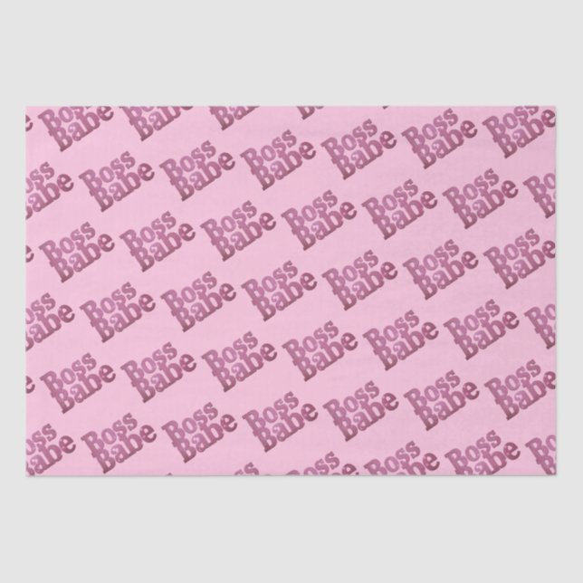 Papel De Seda Babe do chefe rosa brilhante (Frente )