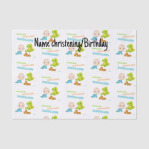 Papel De Seda Baby Dinosaur