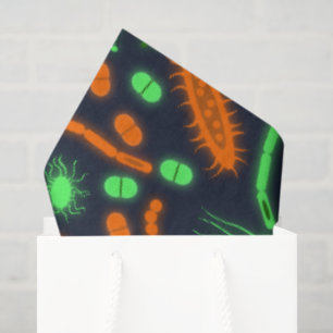Papel De Seda Bactéria Brilhante Microorganismo laranja tóxico v