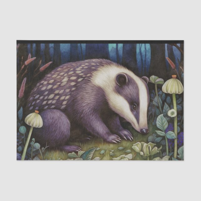 Papel De Seda Badger da meia-noite (Frente )