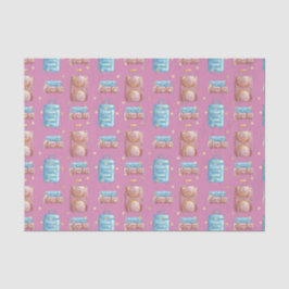 Papel De Seda Bagagem Rosa (Design 78 Série Rosa)