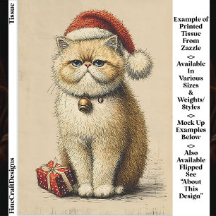 Papel De Seda Bah Humbug Grumpy Natal Gato EA9L Decoupage